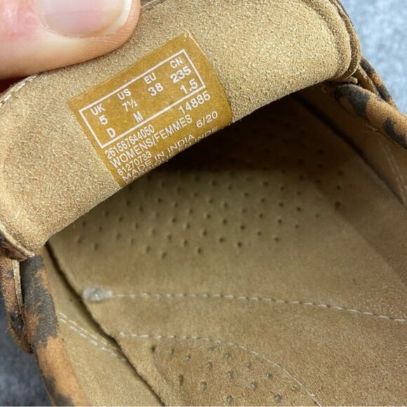 Clarks Leopard Print Trish Willow Leather Loafers Women’s Size 7.5M - Picture 11 of 12